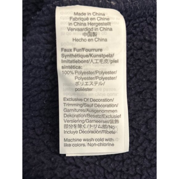 J Crew Women's Blue Pink Vintage Fleece Hoodie Medium Preppy Pullover Zip - Picture 5 of 5